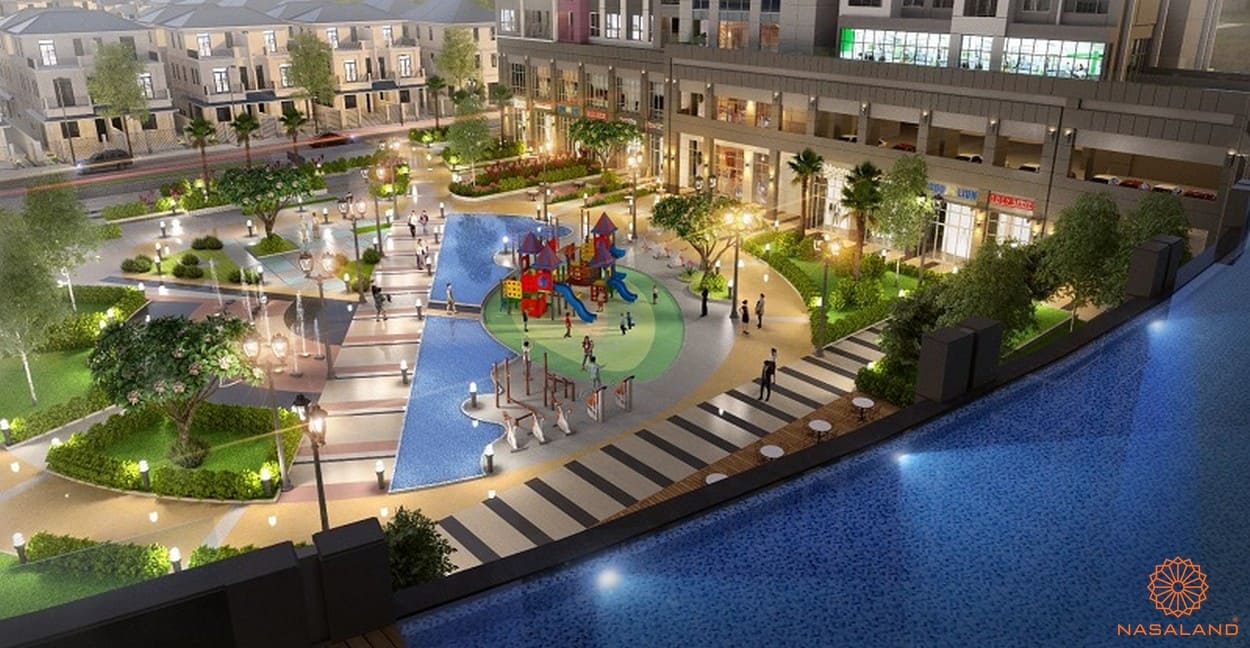 Phối cảnh tổng thể Victoria Village giúp người đọc hình dung rõ cấu trúc khu dân cư hỗn hợp gồm cao tầng, thấp tầng và hệ không gian nội khu phục vụ nhu cầu an cư.